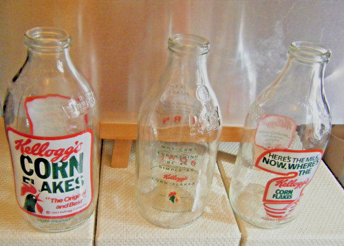Milk bottles pint glass - milk,