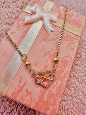Gold Heart & Infinity Pendant
