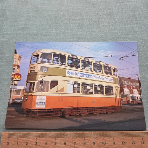 Vintage postcard tramcar - vintage, no