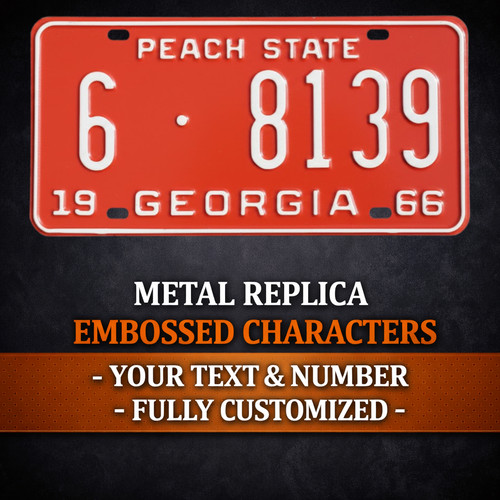 Georgia 1966 metal - metal, embossed
