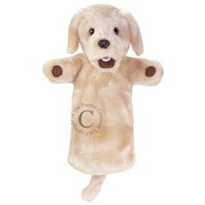 Yellow Labrador puppet dog