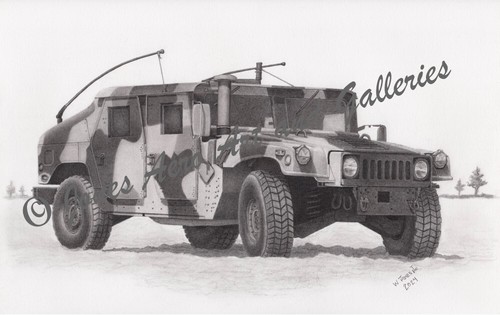 Armored humvee giclee - giclee, &