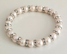 Elastic Glass Pearl & Diamante