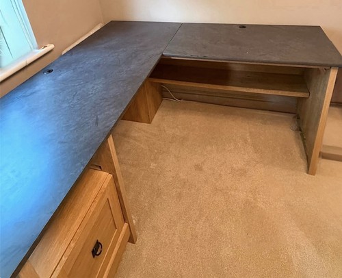 Corner desk with drawer and - with,