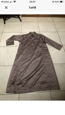 Mens Brown Alharamain Heavy Muslim Thobe Saudi Dishdasha Arabic Kaftan, Size M