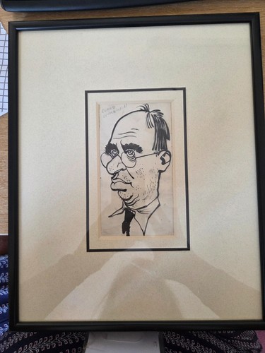 Original pen ink caricature - &,
