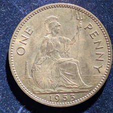 1953 UNCIRCULATED ONE PENNY COIN