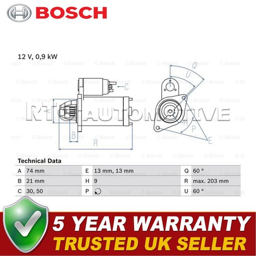 Bosch starter motor fits mini - bosch,
