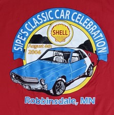 vintage AMC AMX Car Show t shirt Shell oil nascar chevy ford mopar race car