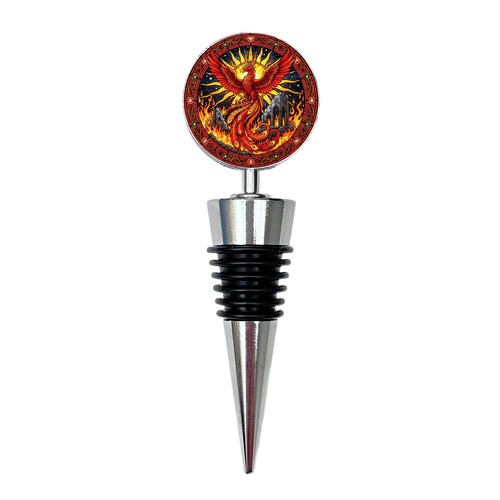 Phoenix stained glass bottle - stained,