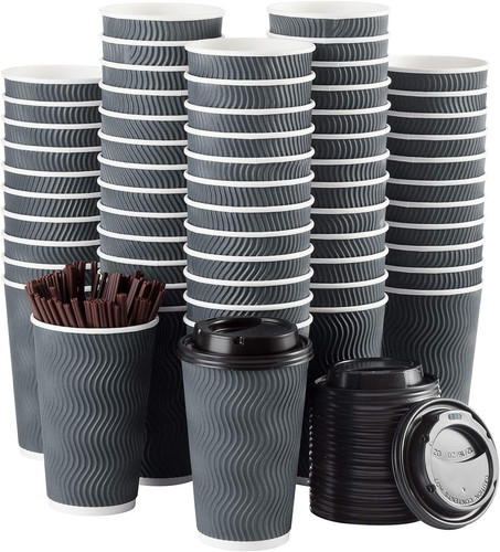 Disposable coffee cups with - coffee,