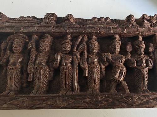 Hand carved wooden - hand, figures
