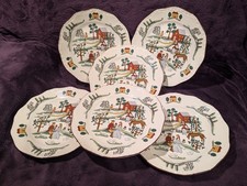 Set of 6 Mason’s Ironstone "Country Lane" 20cm Starter Plates - Uncommon - VGC