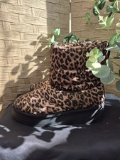 Zara Leopard Print Boots Size