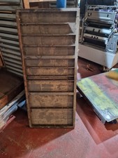 2 x Vintage Wooden Printers Letterpress Type Case Drawer