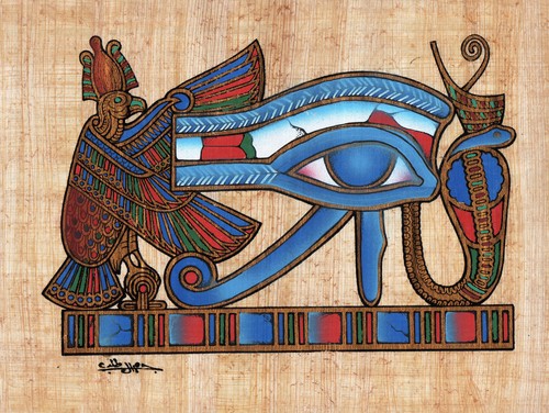 Egyptian papyrus painting - egyptian,