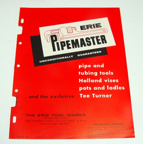Orig 1960 erie - erie, pipemaster