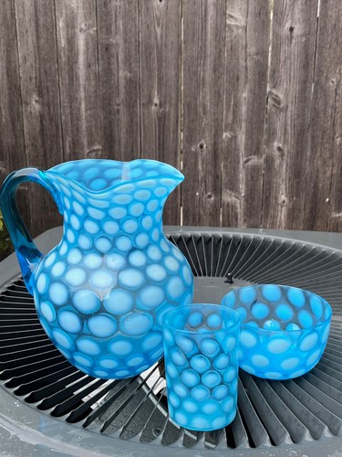 Vintage hand blown 3pc - hand,