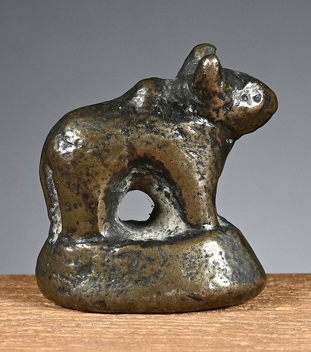 Opium weight bronze figurine - opium,