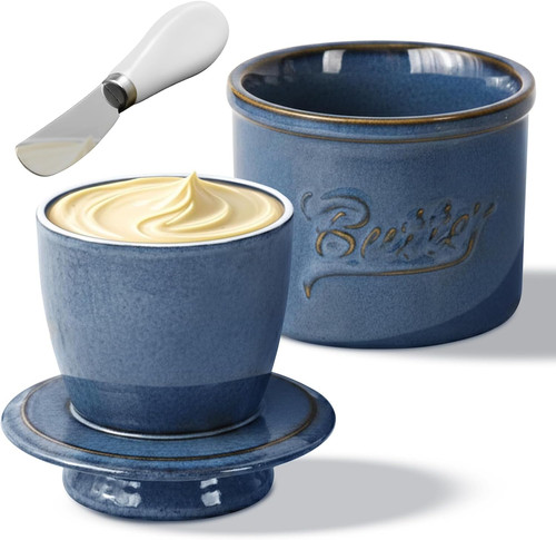 French butter crock - french,