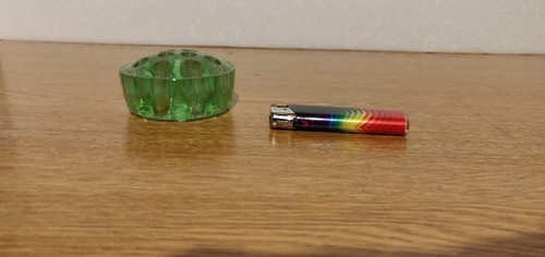 Vintage green glass - green,