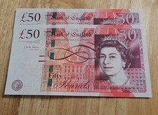 Fifty Pound Notes £50 Note Chris Salmon X 2