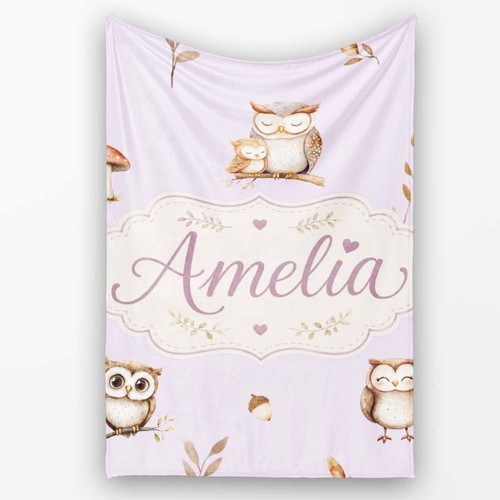 Soft fleece blanket - blanket, woodland