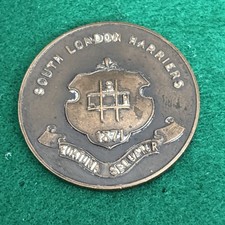 1962 South London Harriers School Cross Country Race 2nd Team Bronze Tone Medal.