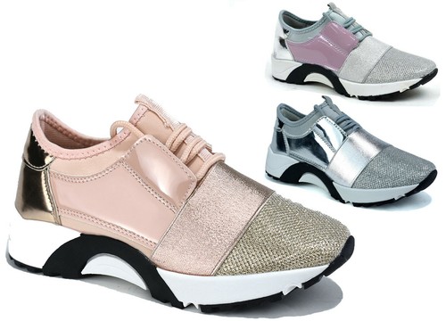 Ladies glitter mesh lace - glitter,