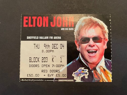 Elton john ticket - elton, 2004
