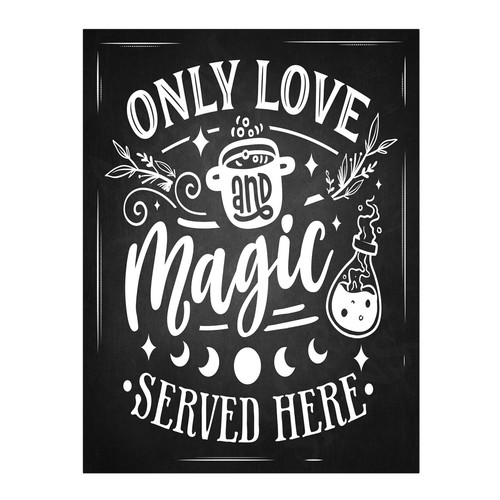 Witches kitchen quote metal - kitchen,