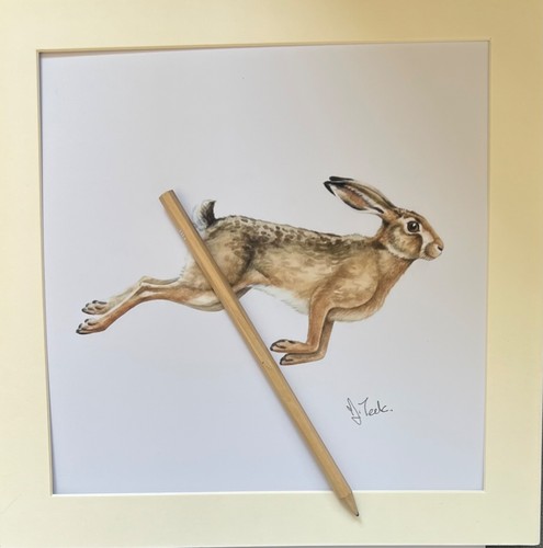Hand painted framed - hand,