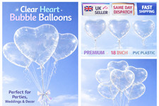 Clear Heart Bubble Balloon 18