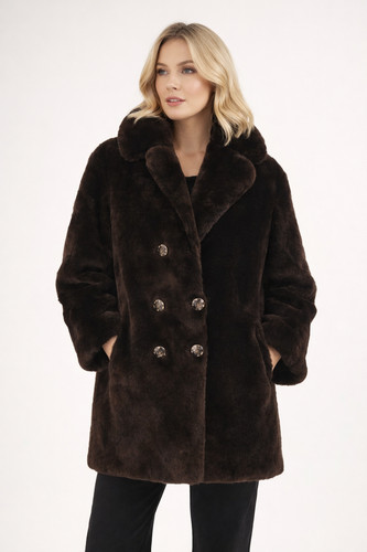 Vintage sheepskin coat - vintage, –