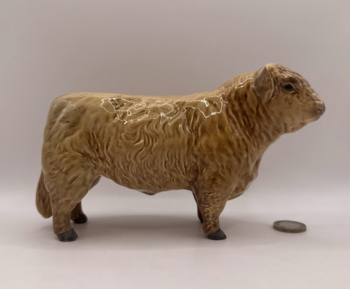 Beswick galloway bull silver - beswick,