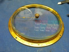 Barometer Brass BEZEL 114mm 4 1/2" Dia. & Bevelled Glass parts spares clock case