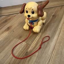 Fisher Price Dog Lil Snoopy Pull Along Puppy Walk Toy Dog On Wheels Vintage 2005