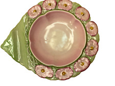 beswick ware small pottery ash tray pink & green flowers made in england