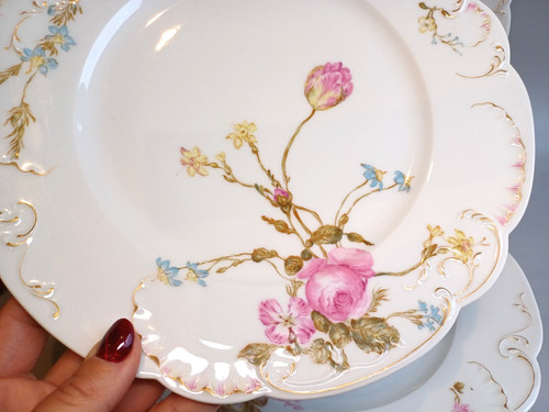 Antique limoges haviland pink - limoges,