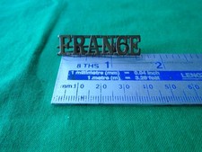 "FRANCE" WW2 FREE FRENCH FORCES COMMANDO BRASS SHOULDER TITLE