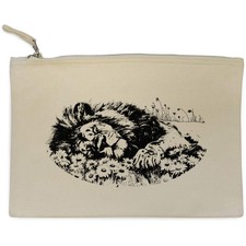 'Lion Sleeping with Flowers'