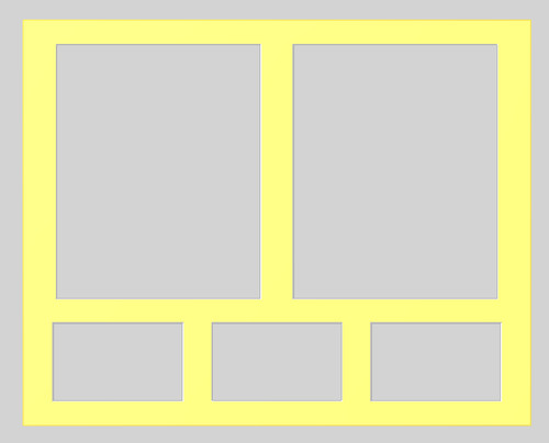 50x40cm bespoke mount for - for, two