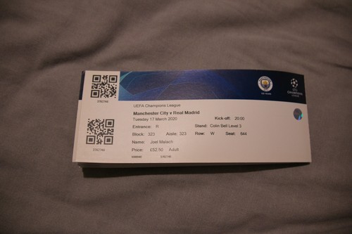Man city real madrid ticket - city,