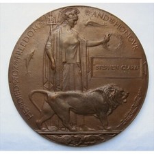 WW1 Death Plaque Penny Plus
