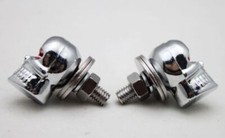 2pcs screws chrome - chrome, skull