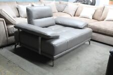 SOFOLOGY ARTEMIS SNUGGLE CHAIR IN GREY LEATHER, POWER BACKREST