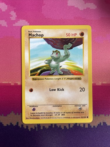 Pokemon card machop shadowless - machop,