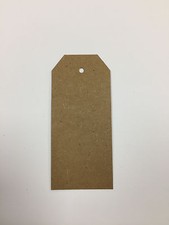 10  Kraft Brown Favour Gift Swing Tags Wedding Party Bomboniere Craft 35 X 80MM