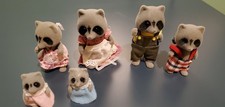 Sylvanian Families Chestnut Racoon Family Preloved