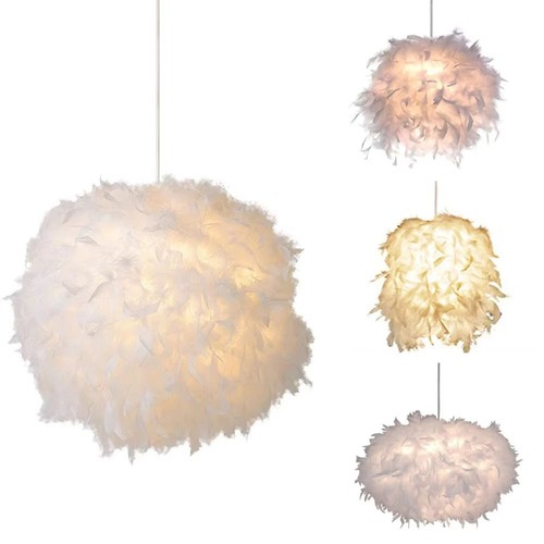 Fluffy feather light lamp - fluffy,